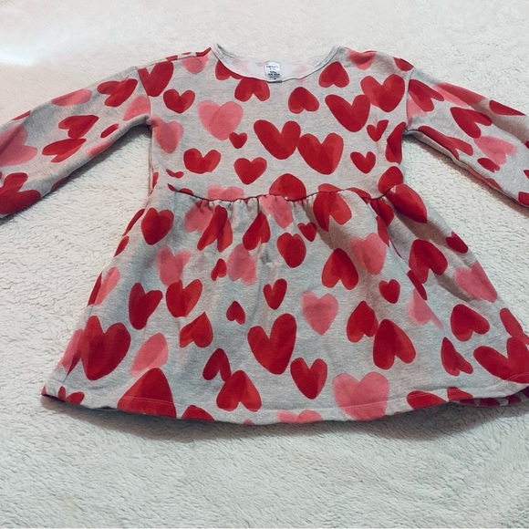 Carter's Other - Carter's Gray Dress with Red and Pink Hearts